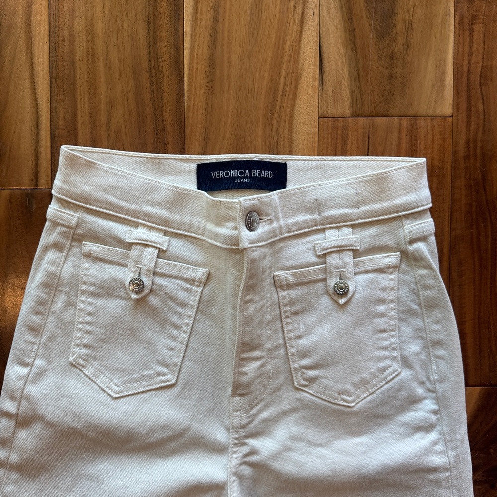 Veronica Beard Carson Patch-Pocket Kick-Flare Jea… - image 3